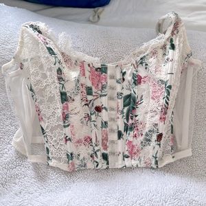 Victorias Secret Floral Lace Corset Bralette